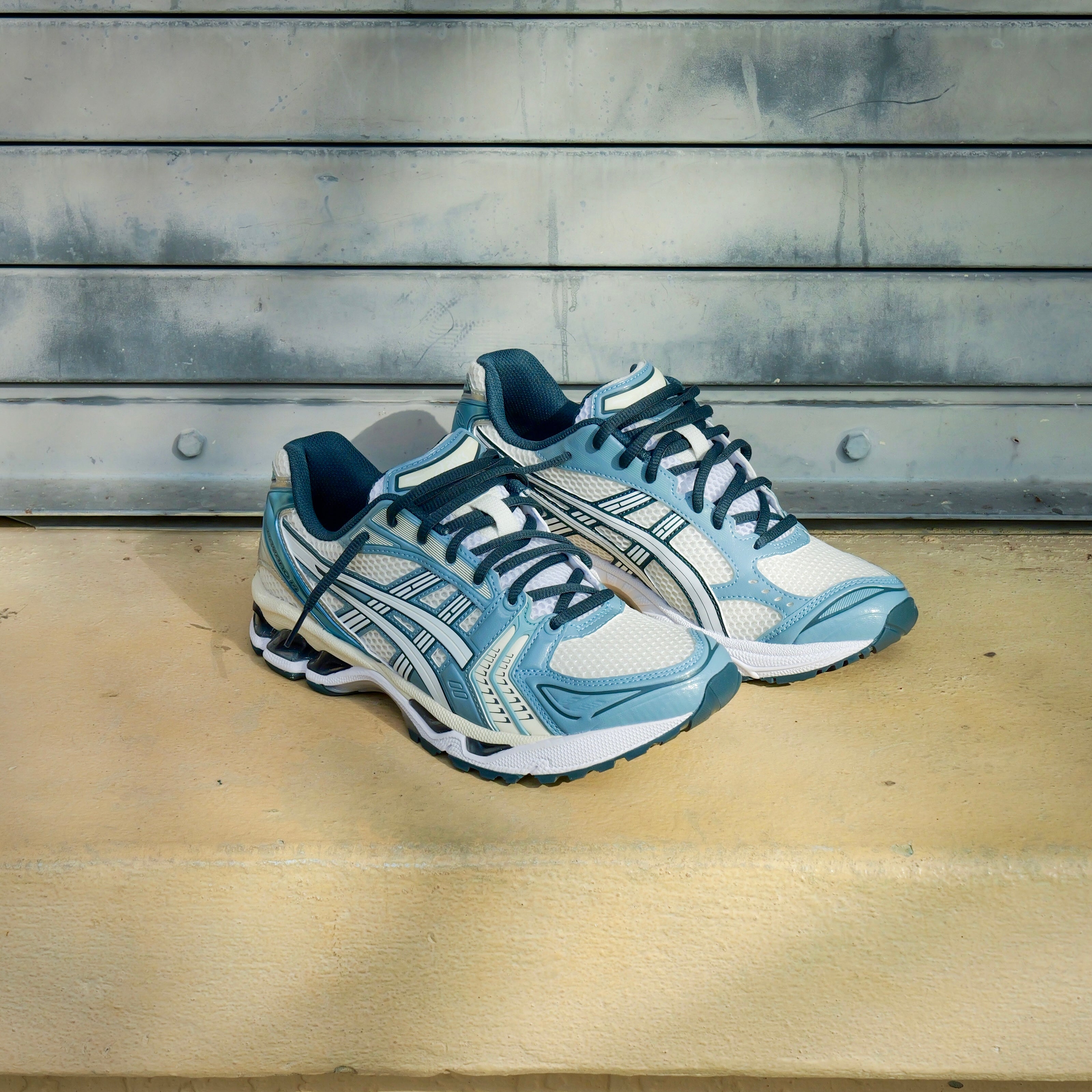 Mens Asics Gel-Kayano 14 (Cream/Raw Indigo)