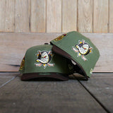 New Era Anaheim Mighty Ducks 10 Year Anniversary 9FIFTY A-Frame Snapback-(Olive/Brown)