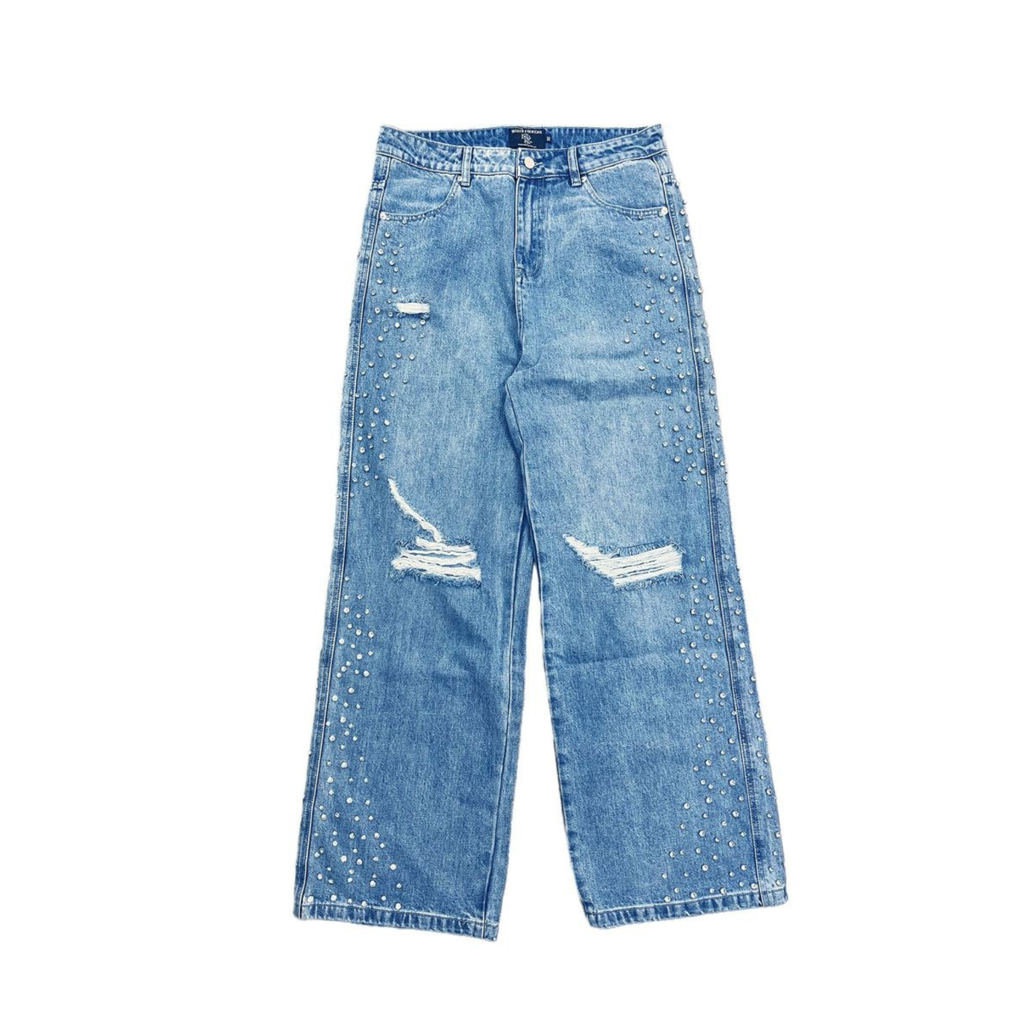 Mixed Emotion "Blue Stone" Baggy Jeans