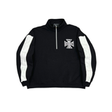 Mixed Emotion “Quarter” Zip Jacket (Black) - Mixed Emotion