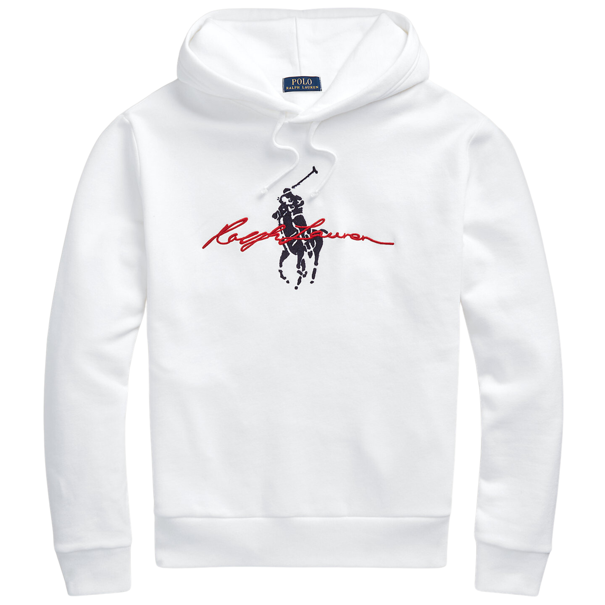 Polo Ralph Lauren Big Pony Logo Fleece Hoodie (White) - Polo Ralph Lauren