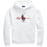 Polo Ralph Lauren Big Pony Logo Fleece Hoodie (White) - Polo Ralph Lauren