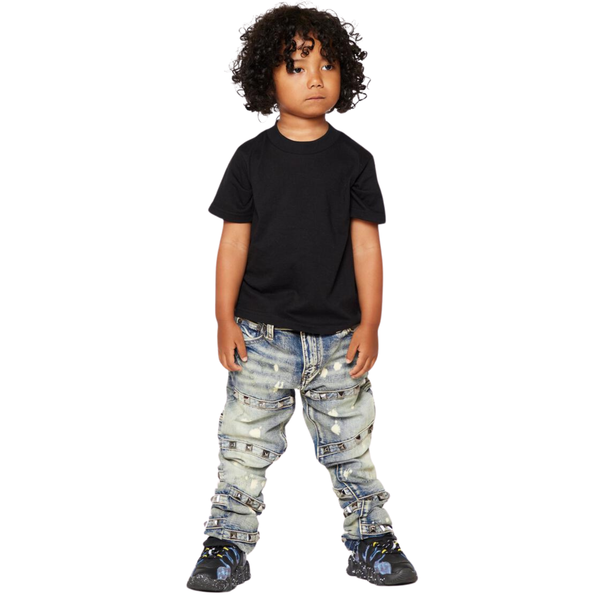 Valabasas Kids VPLAY Pygros Stacked Flare Jeans - VALABASAS