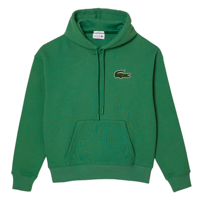 Lacoste Unisex Loose Fit Organic Cotton Hoodie (Green) - Lacoste