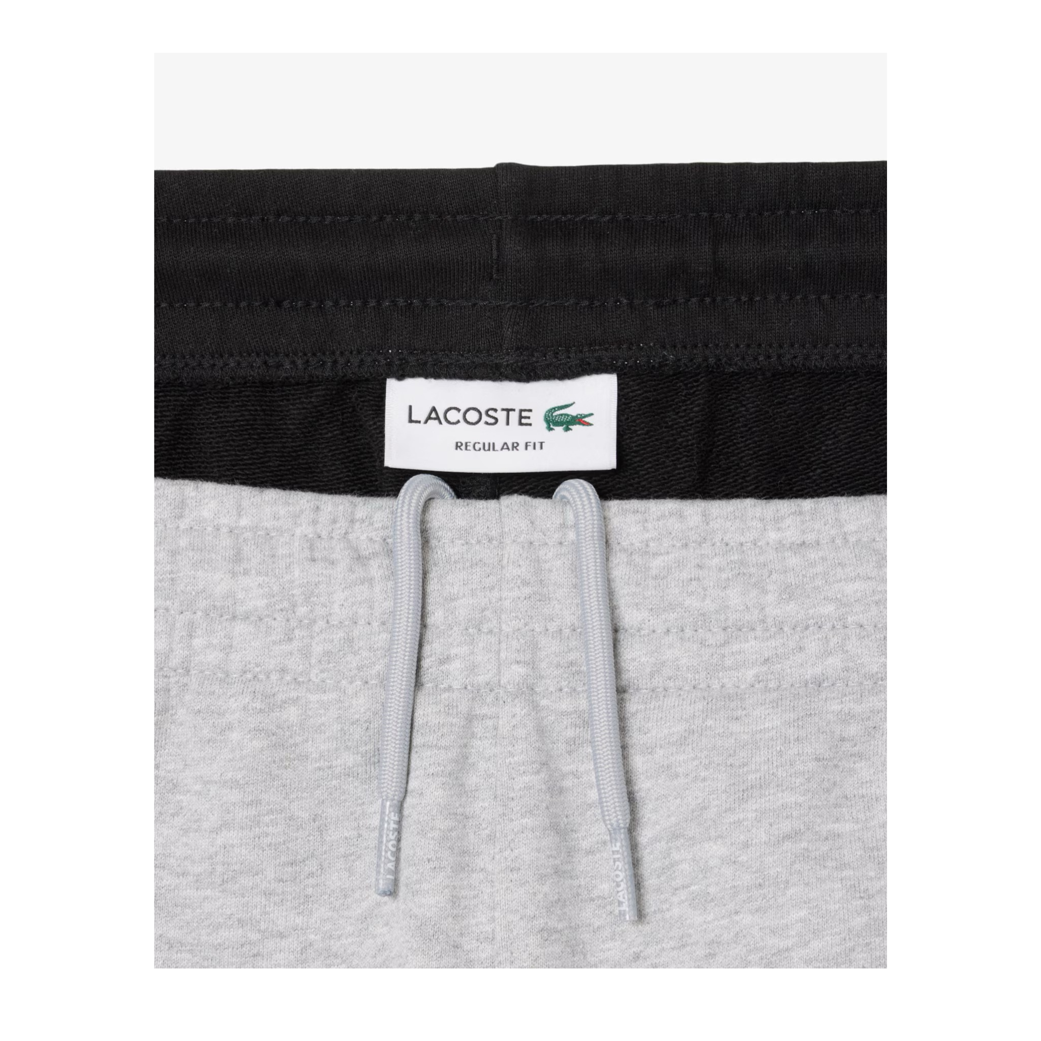 Lacoste Men's Cotton Fleece Colorblock Shorts (Black/Grey Chine) - Lacoste
