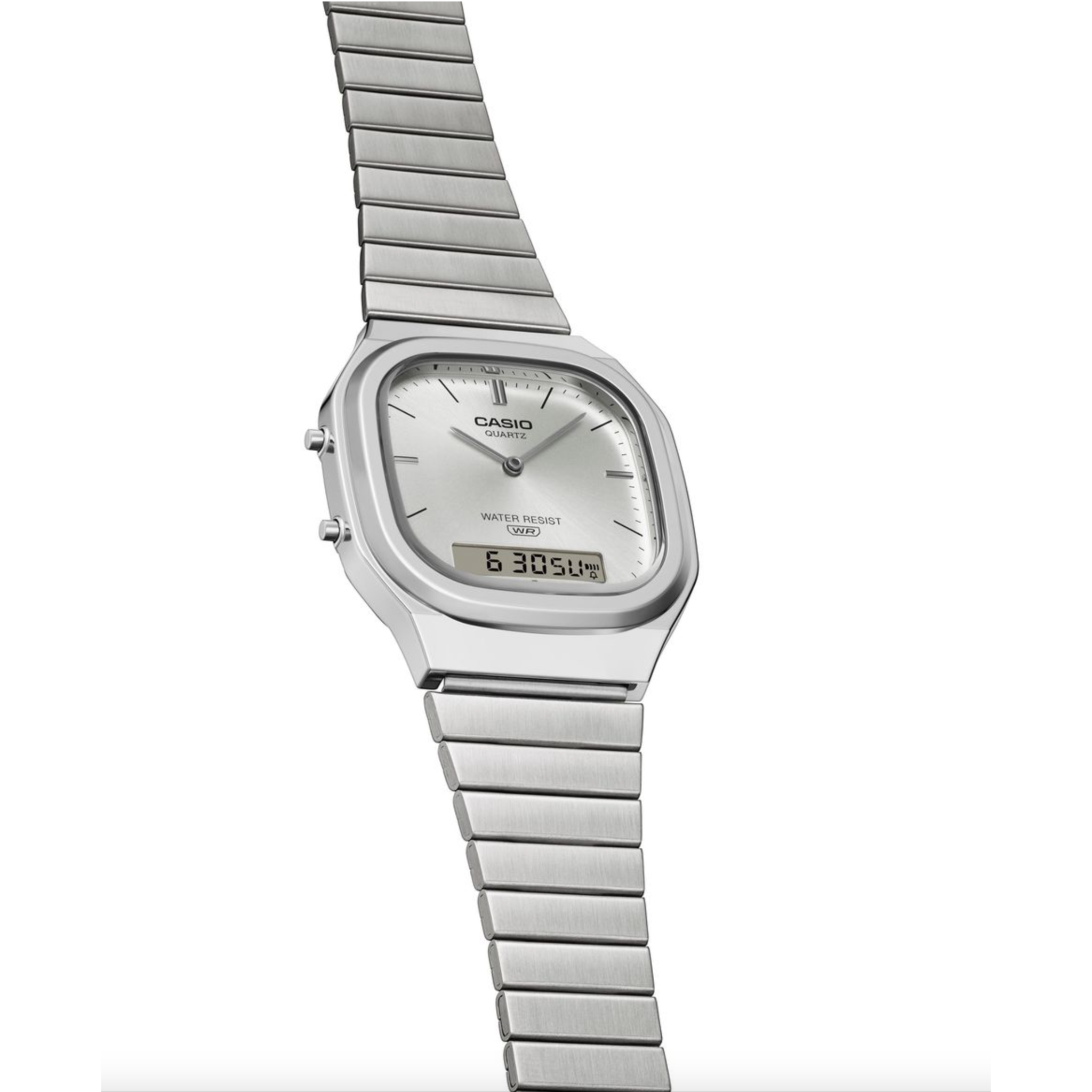 Casio Vintage AQ240E-7A Silver-Tone Stainless Steel Watch - Casio