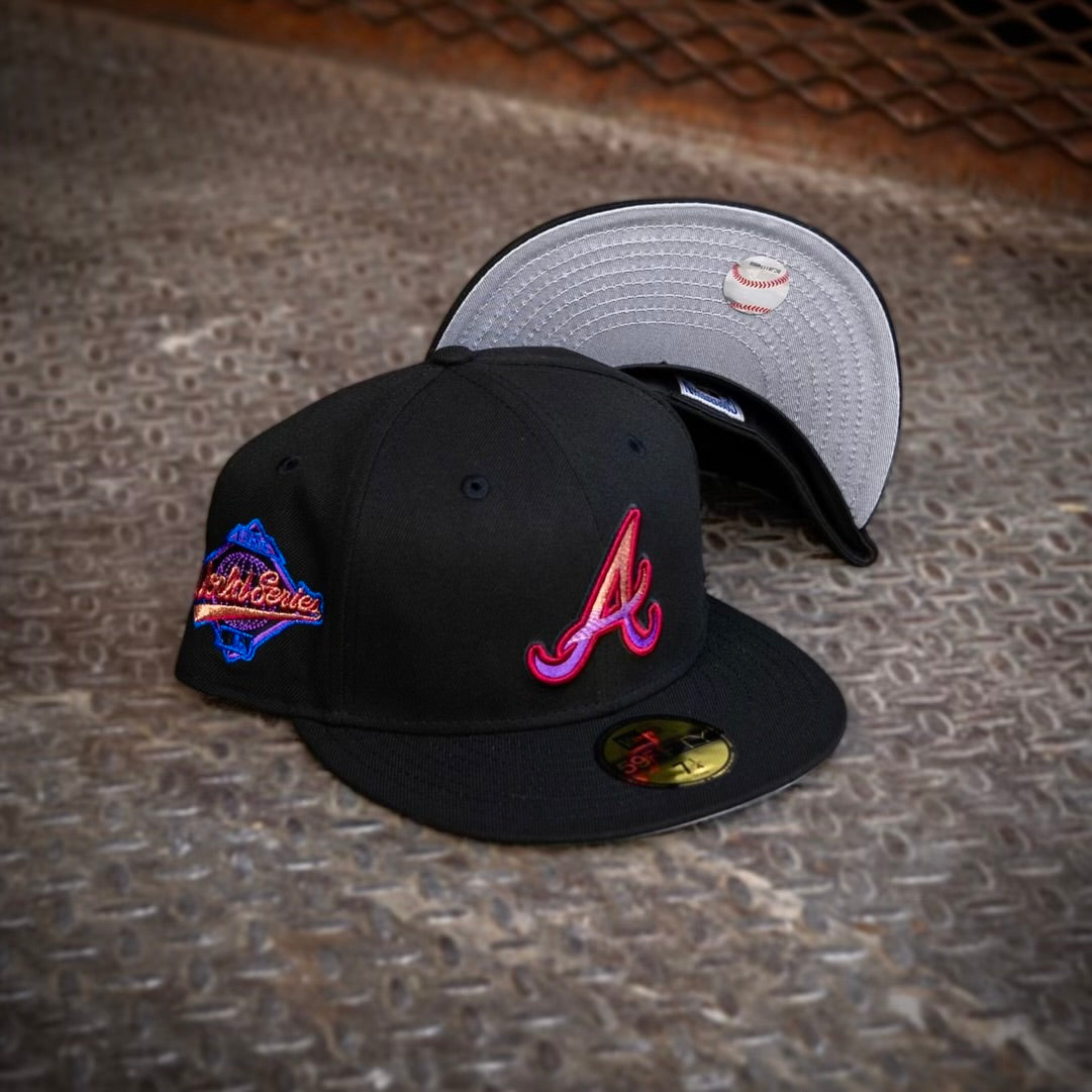 New Era Atlanta Braves 1995 World Series Grey UV (Black) 59Fifty Fitted