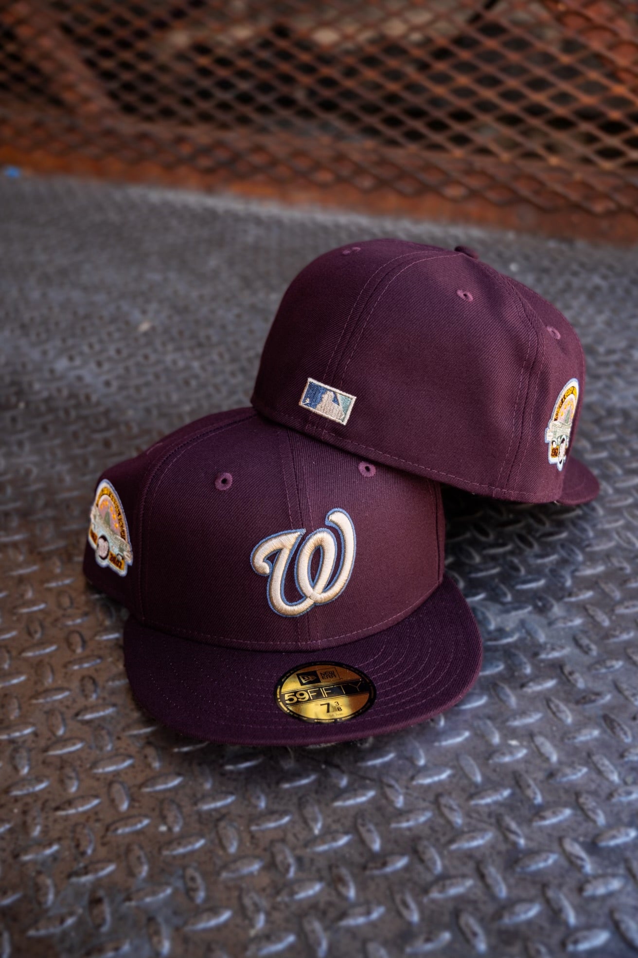 New Era Washington Nationals RFK Stadium Patch Pink UV (Maroon) 59Fifty Fitted