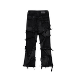 Kids Valabasas 'Patchwork" Stacked Jeans (Faded Black)