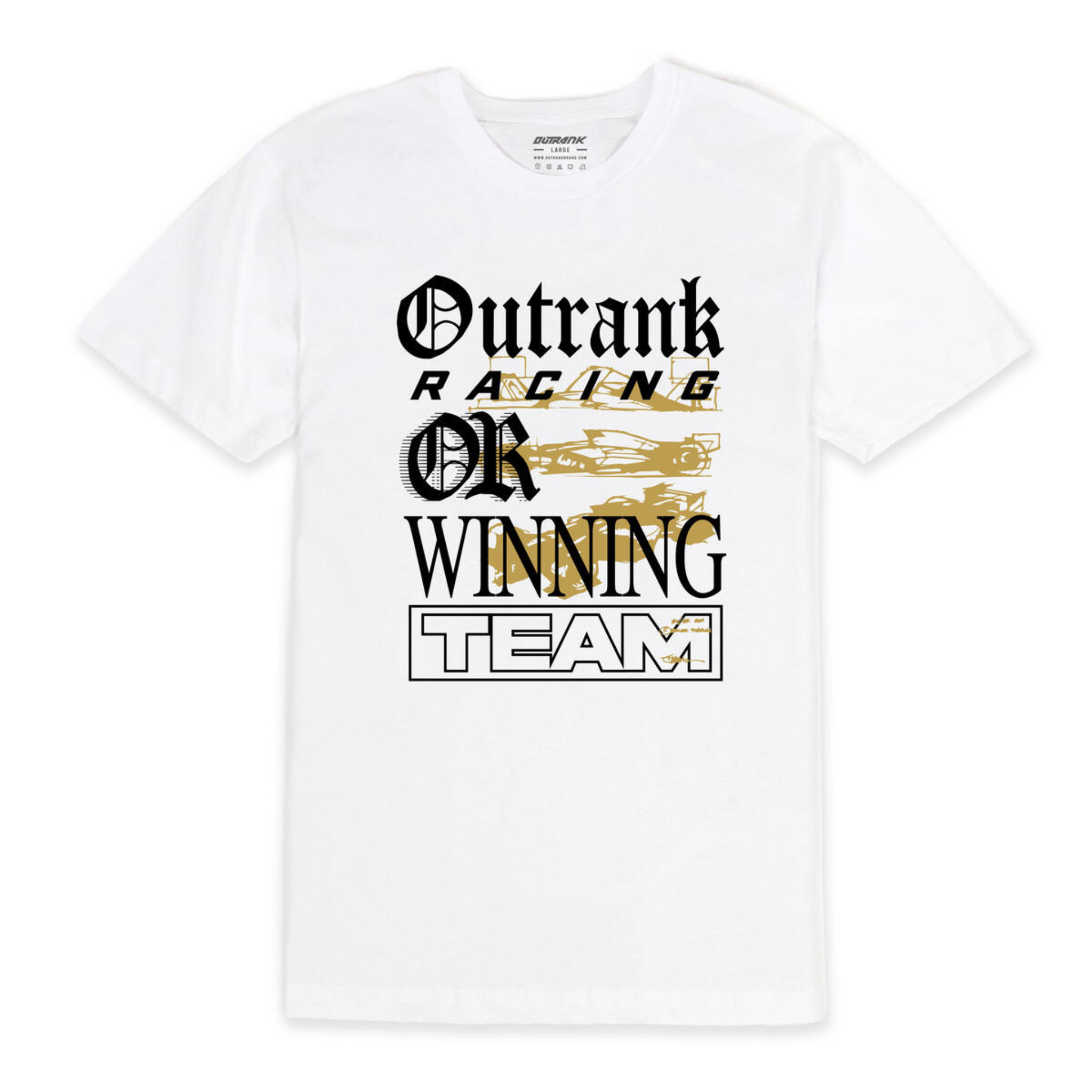 Mens Outrank Winning Team T-Shirt (White) - Outrank