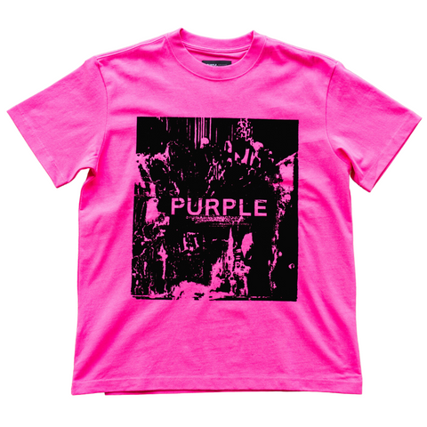 Purple Brand Dinner Party T-shirt (Neon Pink) - PURPLE BRAND