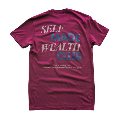 Outrank Self Made Wealth Club T-shirt (Burgundy) - Outrank