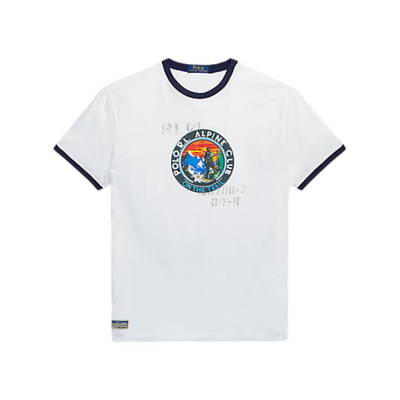 Polo Ralph Lauren Alpine Club Classic Fit Jersey Graphic T-Shirt (White) - Polo Ralph Lauren