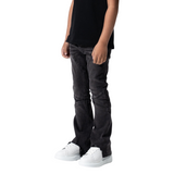 Kids Serenede "Nickel" Stacked Jeans (Grey)