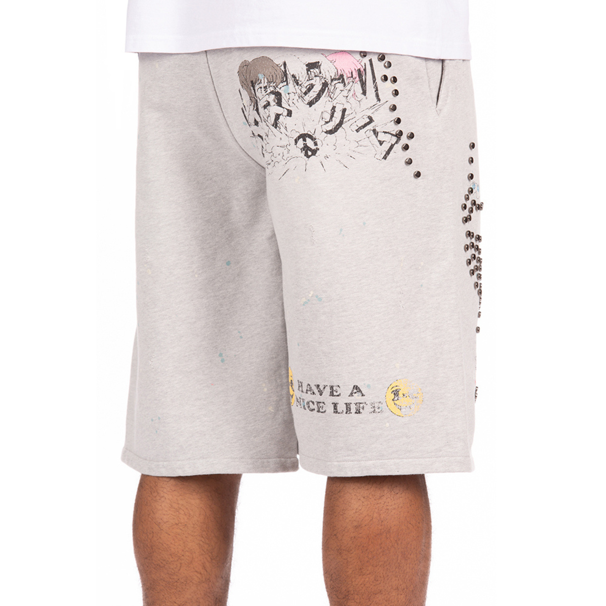Icecream "Milkshake" Terry Shorts (Heather Grey)