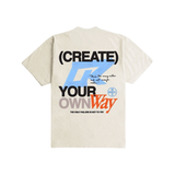 Outrank "Create Your Own Way" Heavyweight T-shirt (Cream) - Outrank