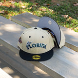 New Era Florida Marlins Grey UV 59Fifty Fitted (Vegas Gold/Black) - New Era