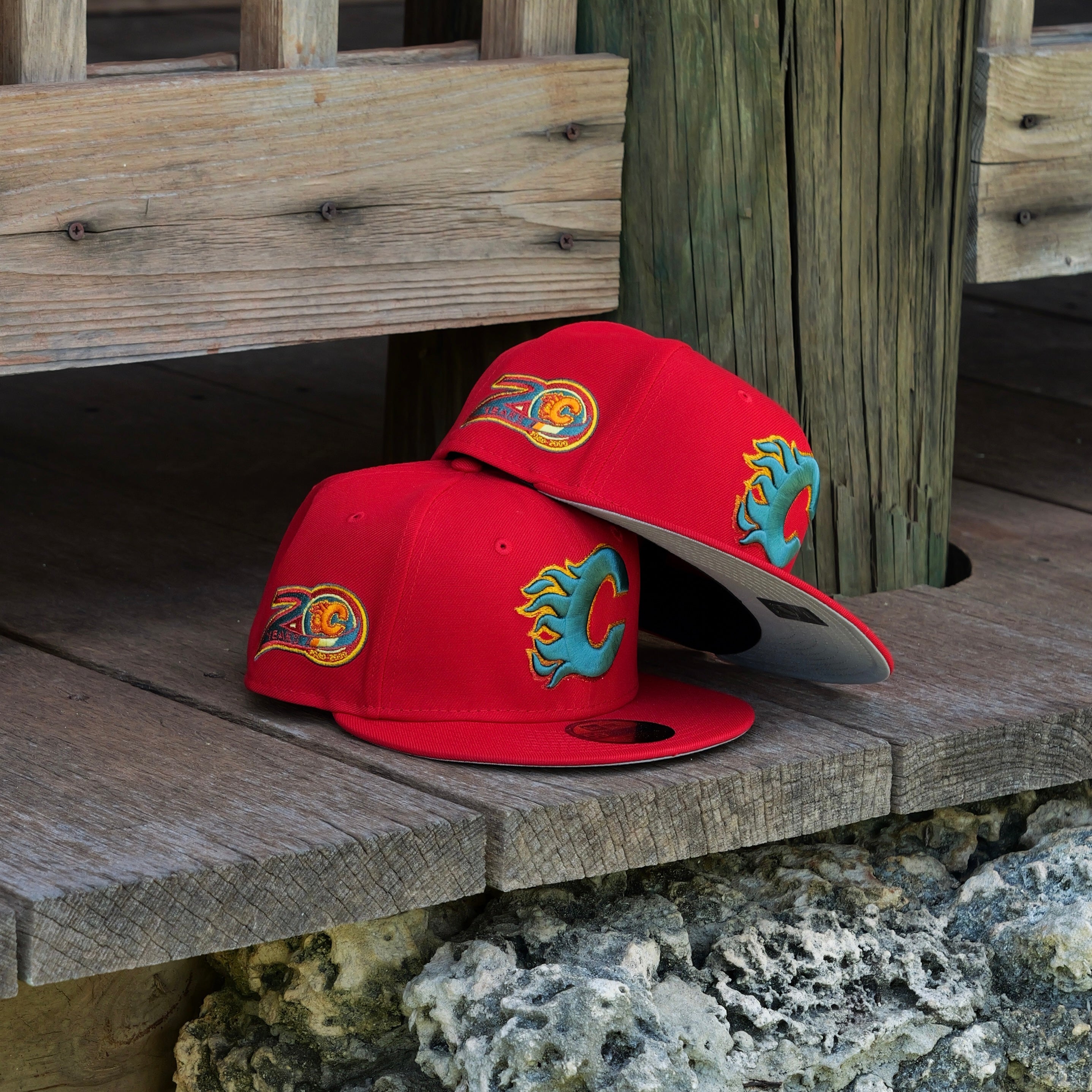 New Era Calgary Flames 20th Anniversary Side Patch Fitted - New Era