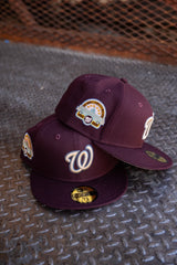 New Era Washington Nationals RFK Stadium Patch Pink UV (Maroon) 59Fifty Fitted