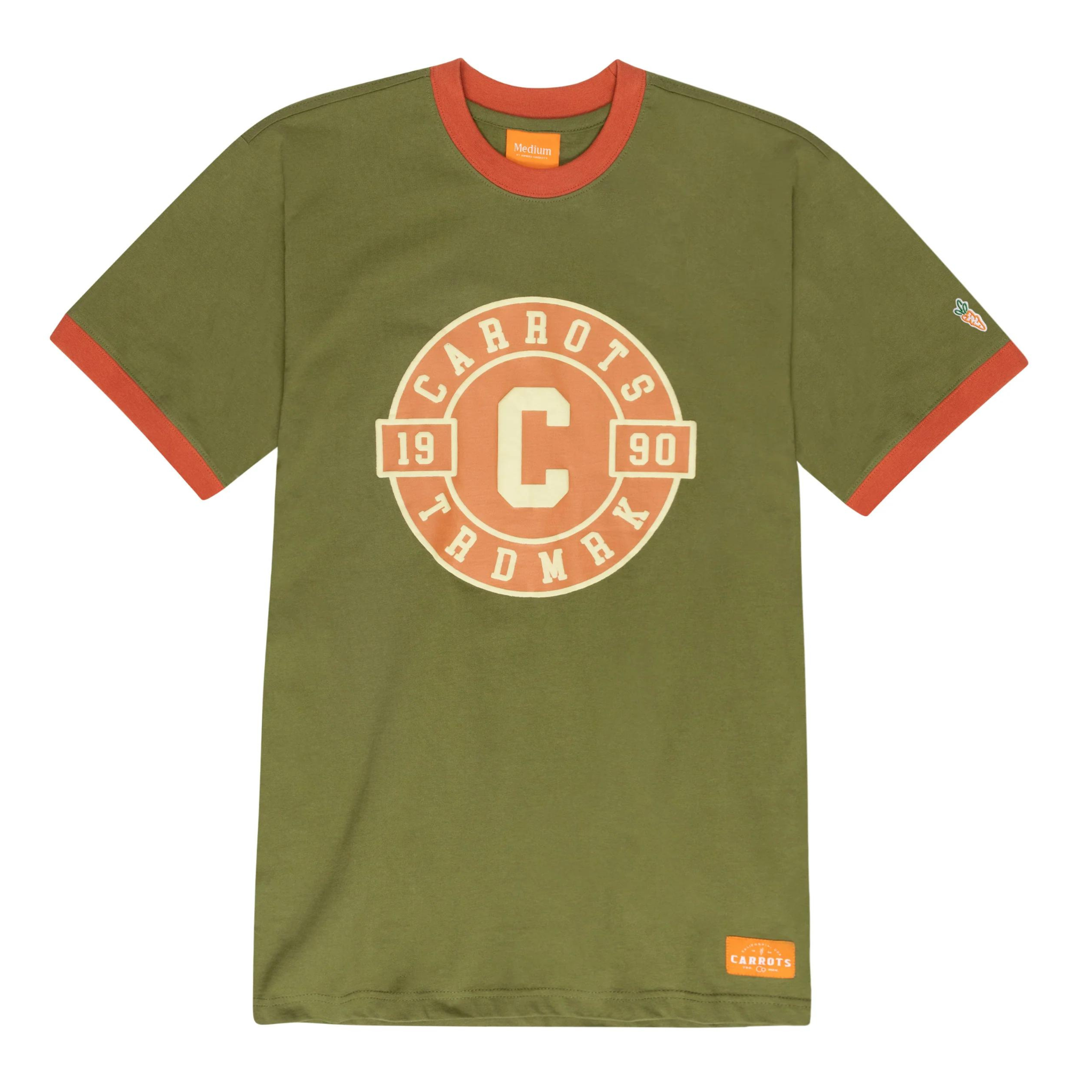 Anwar Carrots Established Ringer T-shirt (Olive) - Anwar Carrots