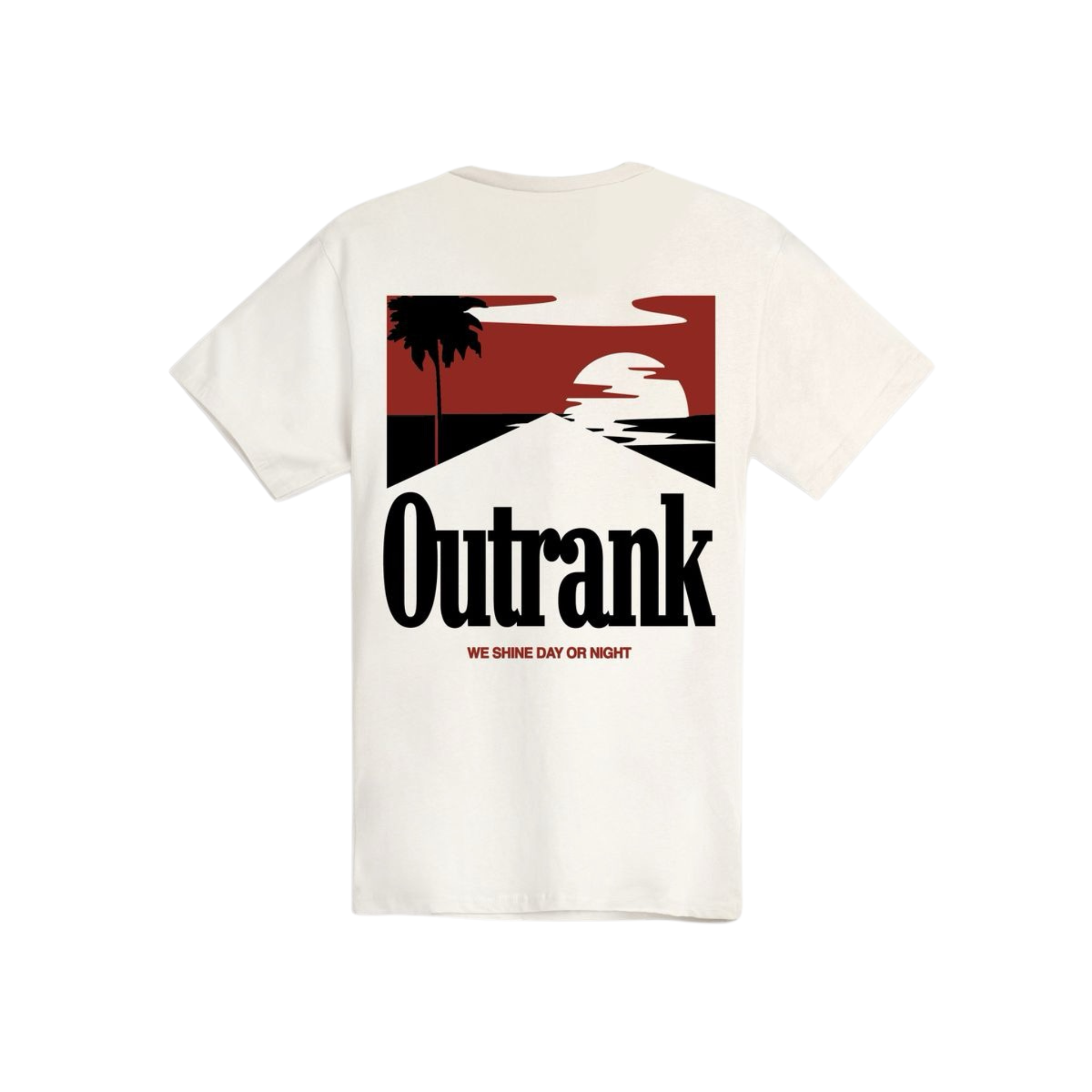 Outrank "We Shine Day or Night" T-shirt (Vintage White) - Outrank