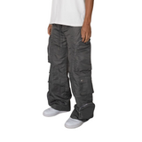 EPTM Baggy Moon Zip Cargo Pants (Grey)