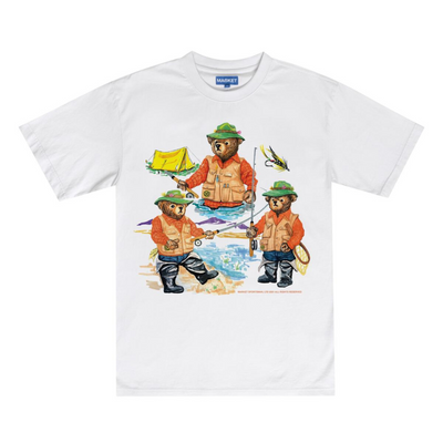 Market Sportsman Bear T-shirt (White) - Market