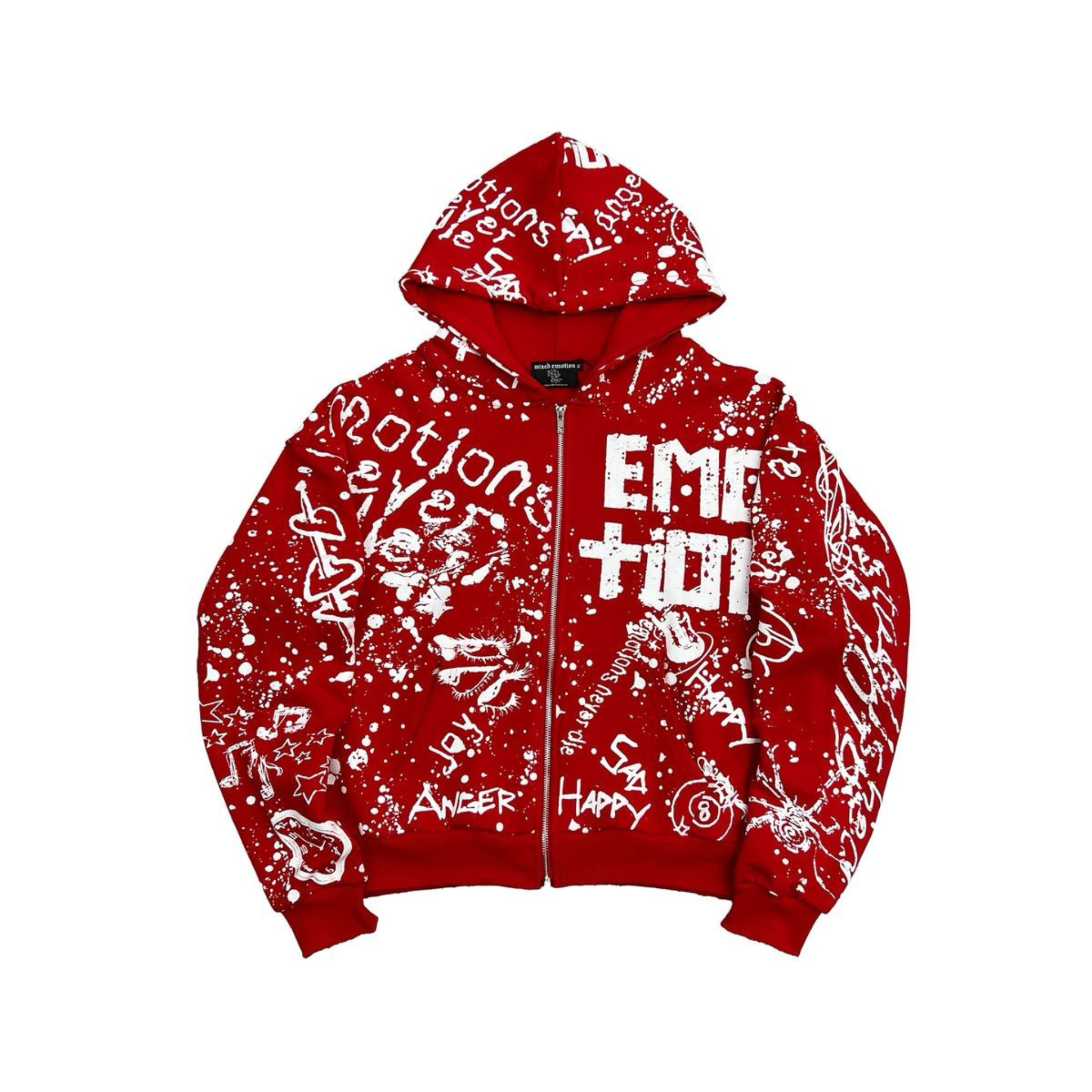Mixed Emotion "Graffiti" Hoodie (Red) - Mixed Emotion