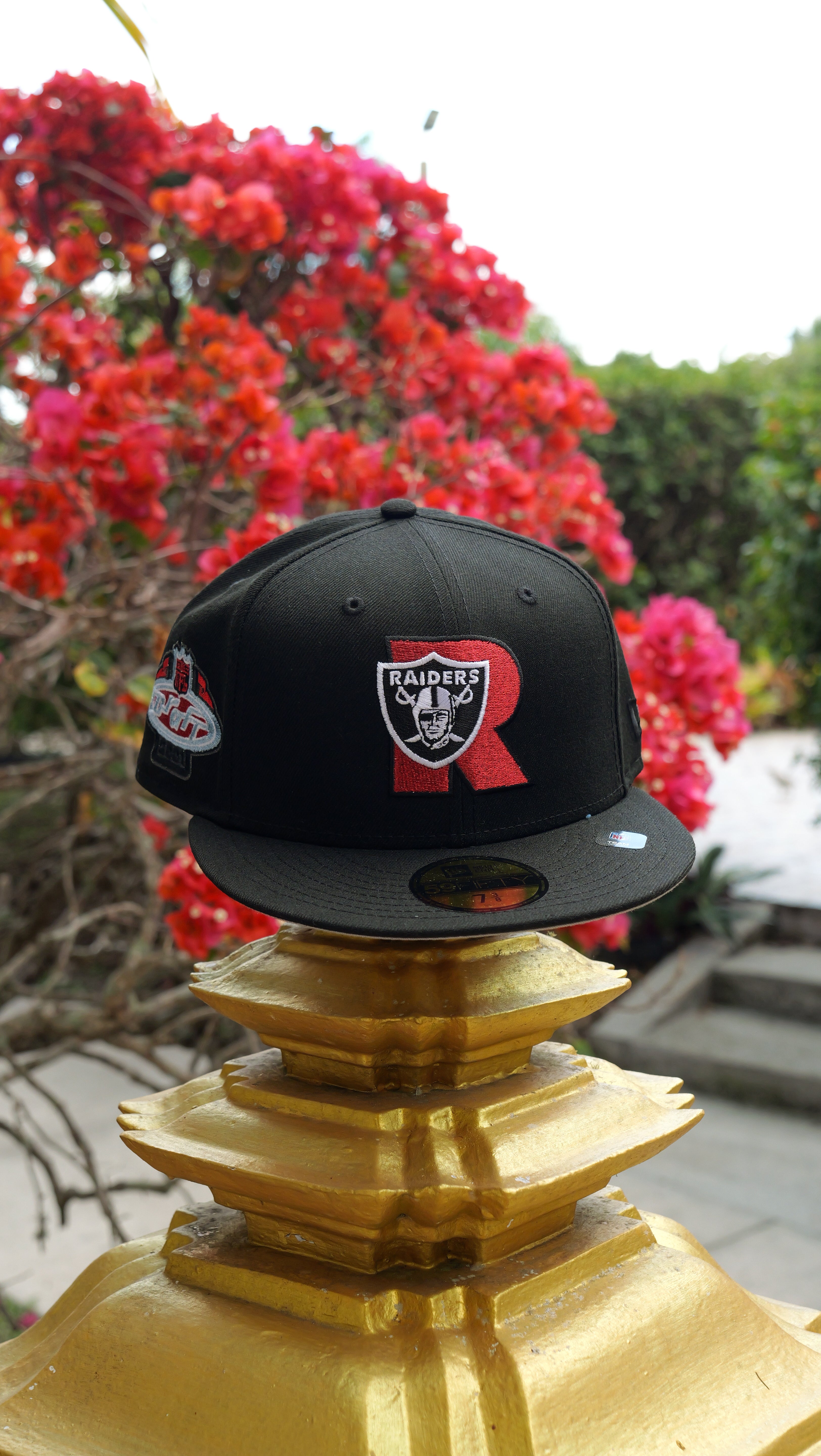 New Era Las Vegas Raiders 2001 Draft Grey UV 59Fifty Fitted (Black) - New Era