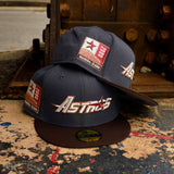 New Era Houston Astros 2000 Inaugural Season Grey UV 59Fifty Fitted (Graphite/Burnt Wood) - New Era