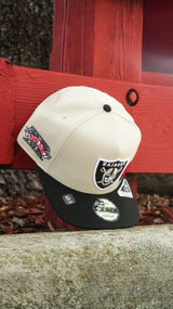 New Era Los Angeles Raiders Super Bowl XVIII 9FIFTY A-Frame Snapback-(Stone/Black)