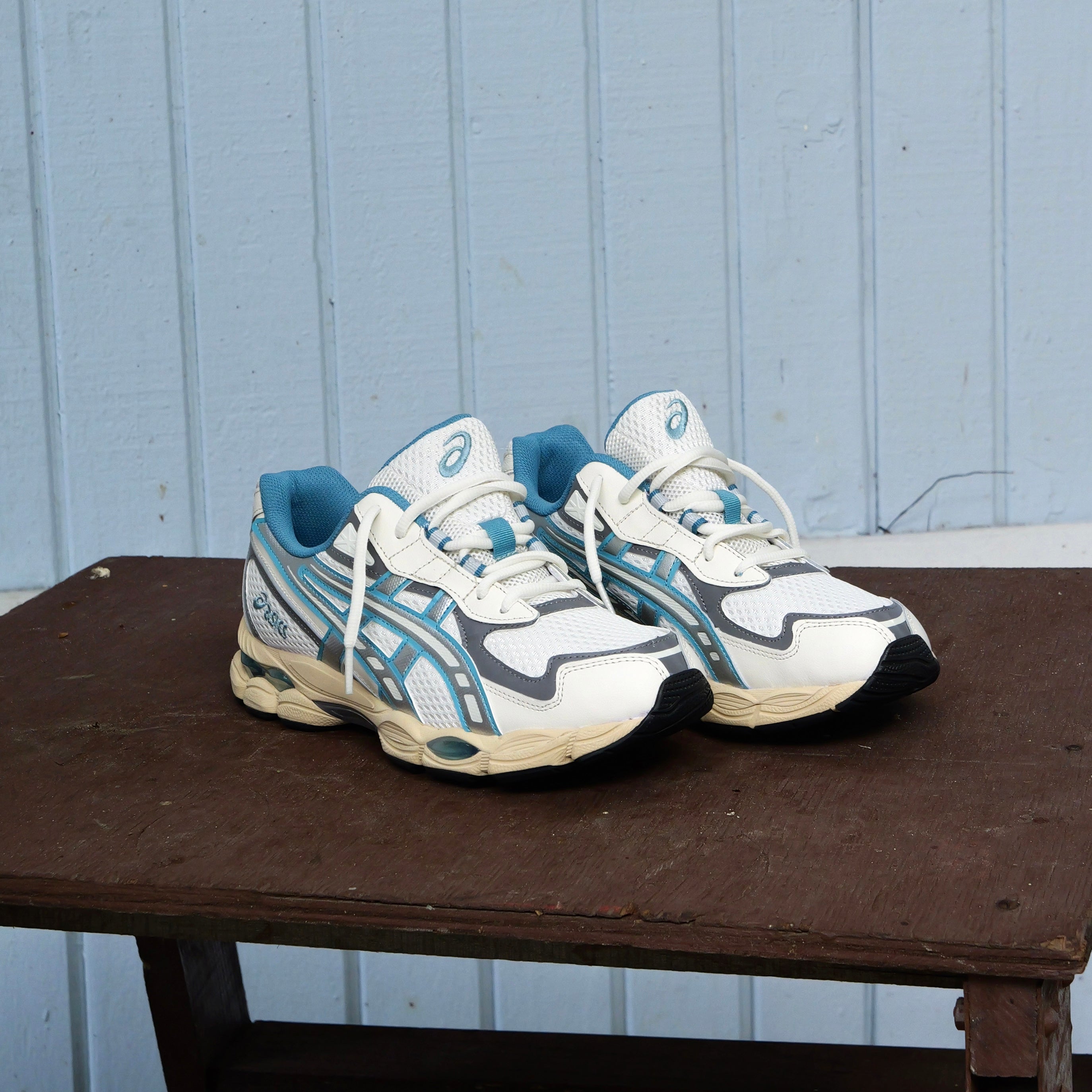 Mens Asics Gel-NYC 2055 (Cream/Blue Teal) - Asics