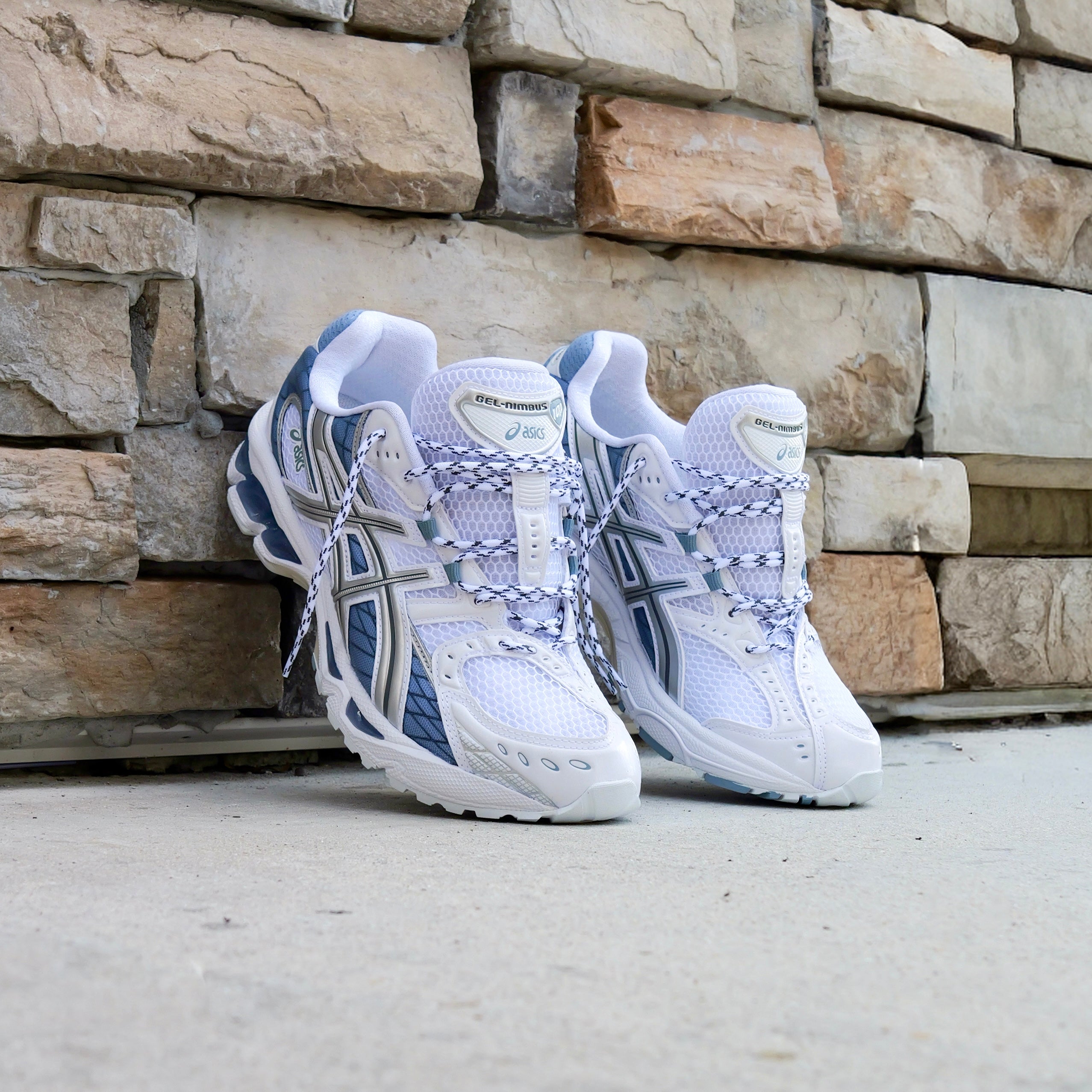 Mens Asics Gel-Nimbus 10.1 (White/Slate Blue) - Asics