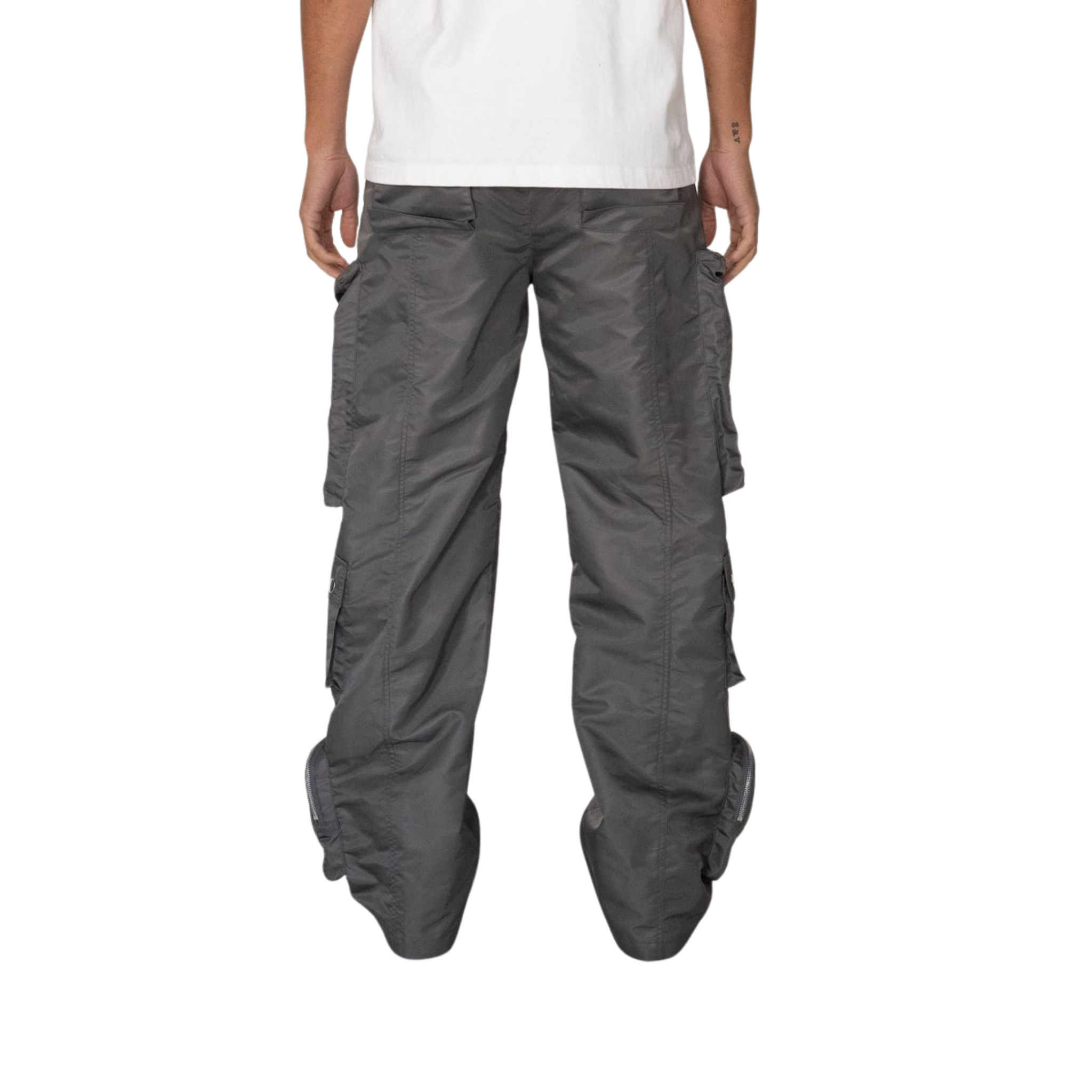 EPTM Baggy Moon Zip Cargo Pants (Grey)