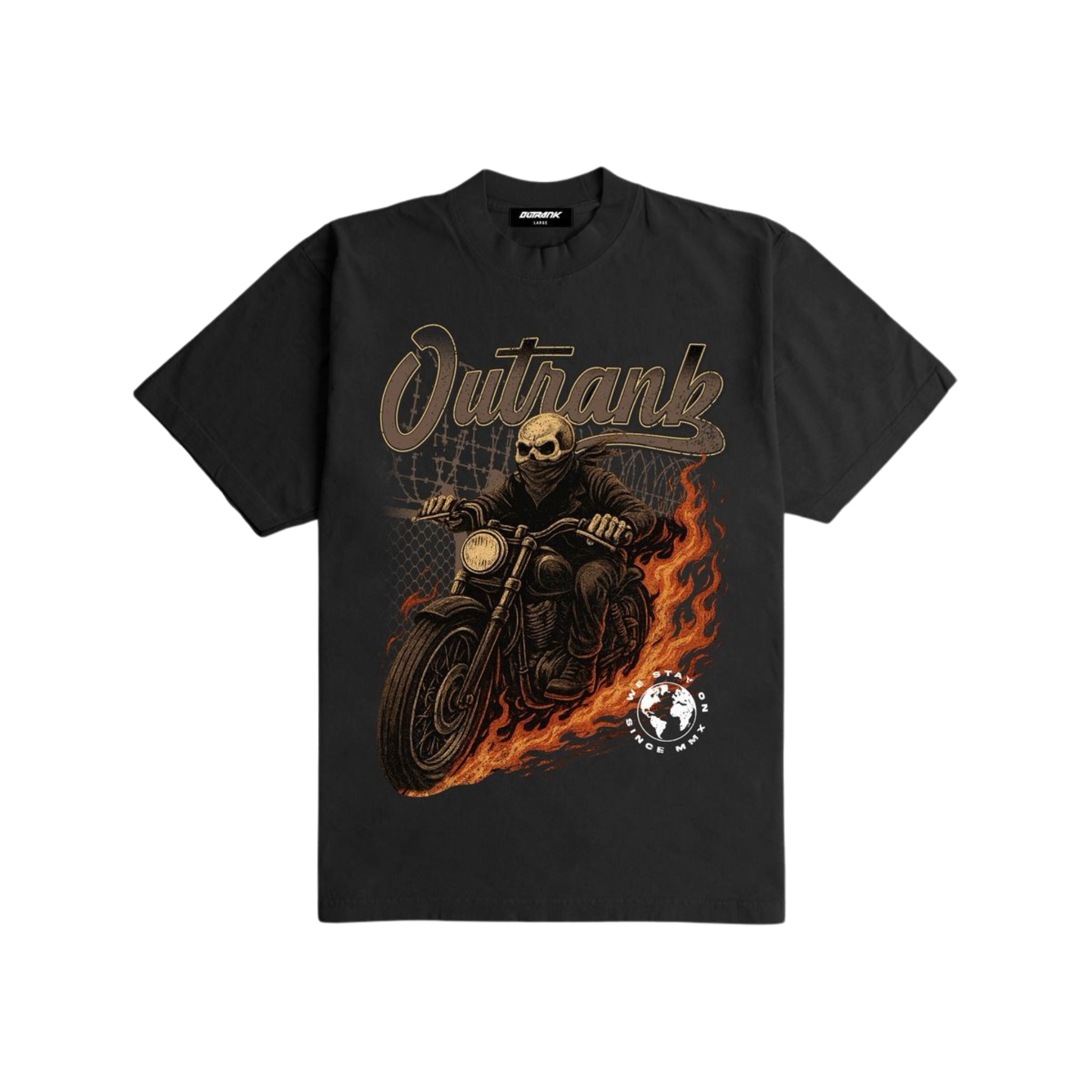 Outrank "We Stay On" Heavyweight T-shirt (Black) - Outrank