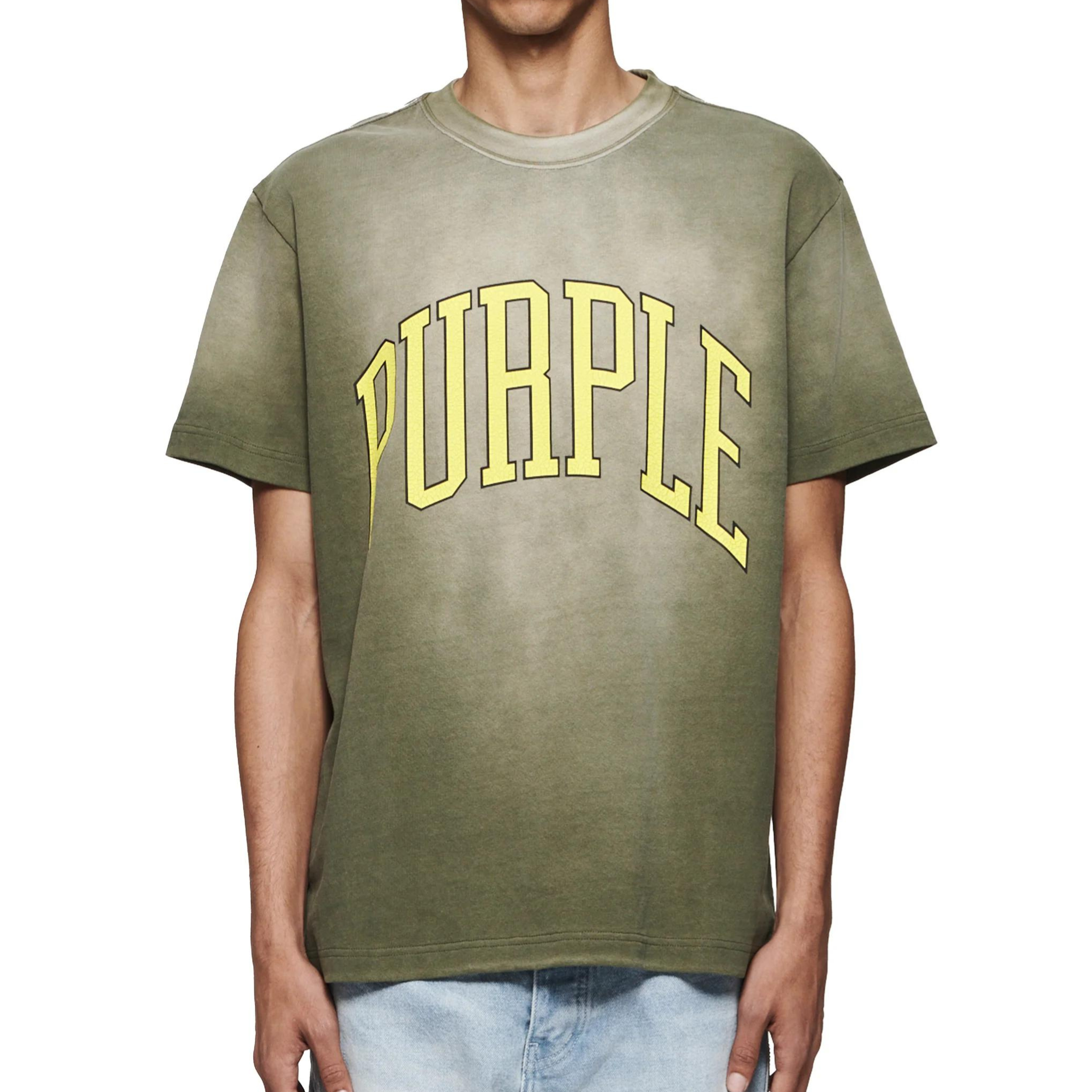 Purple Brand Collegiate Olive Tee (P117-HWMC124) - PURPLE BRAND