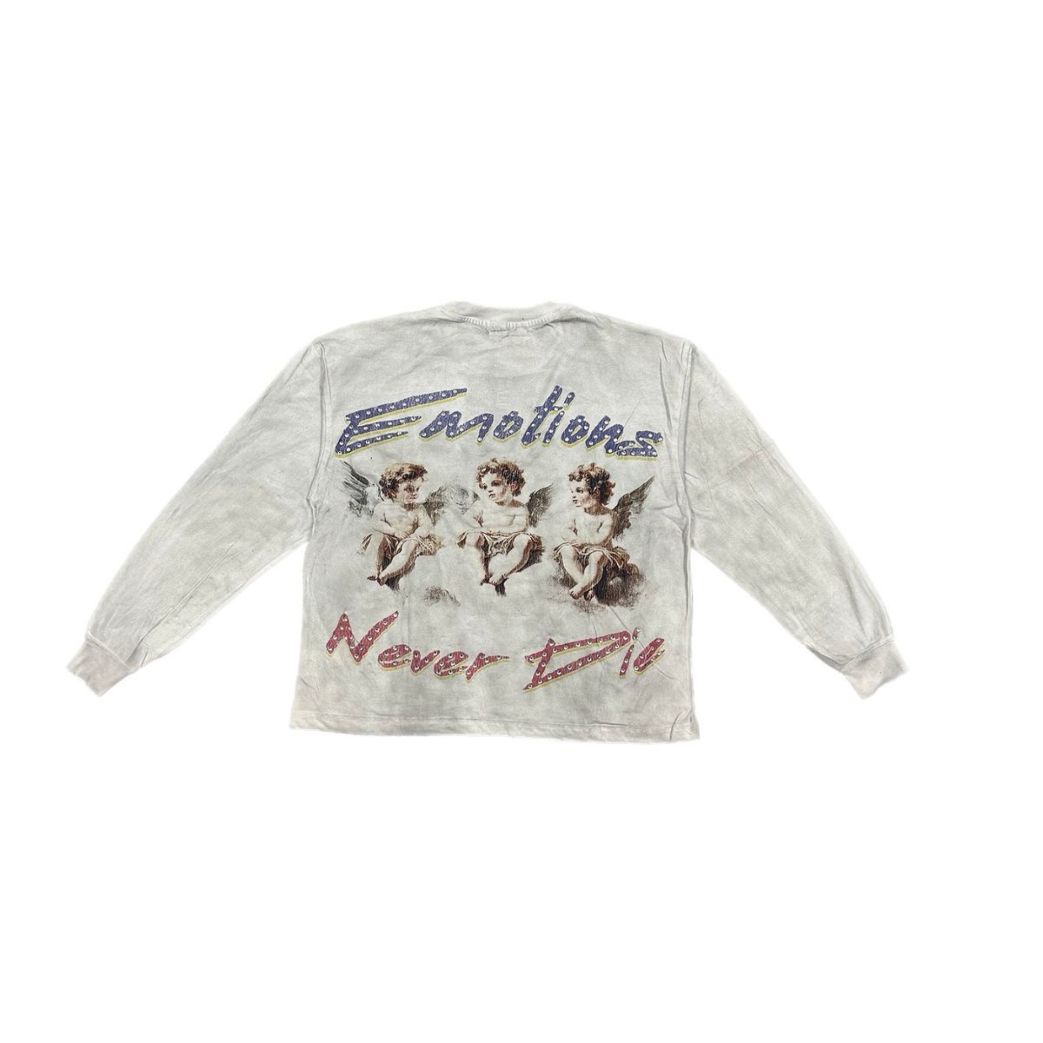 Mixed Emotion "Triplets" LS Tee (White)