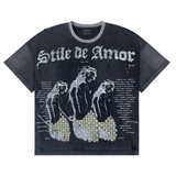 Stile De Amor "1950 AMOR" Tee (Black Wash)