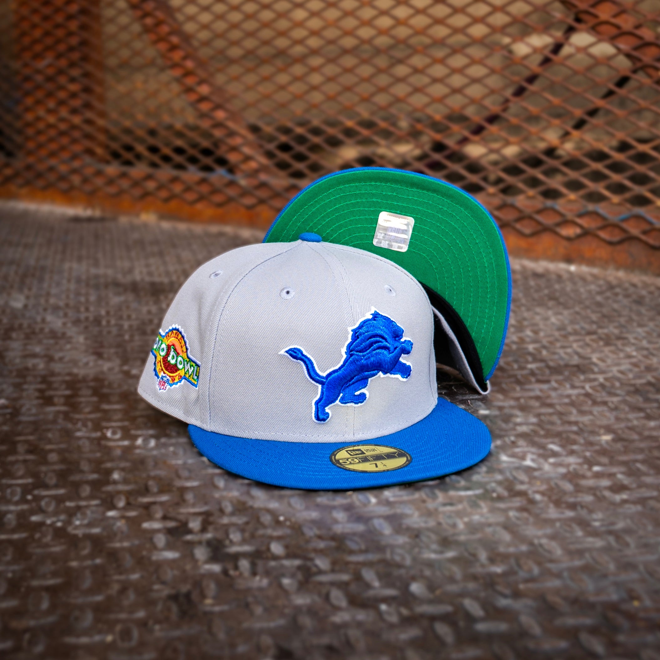 New Era Detroit Lions 1994 Pro Bowl Green UV (Grey/Royal) 59Fifty Fitted