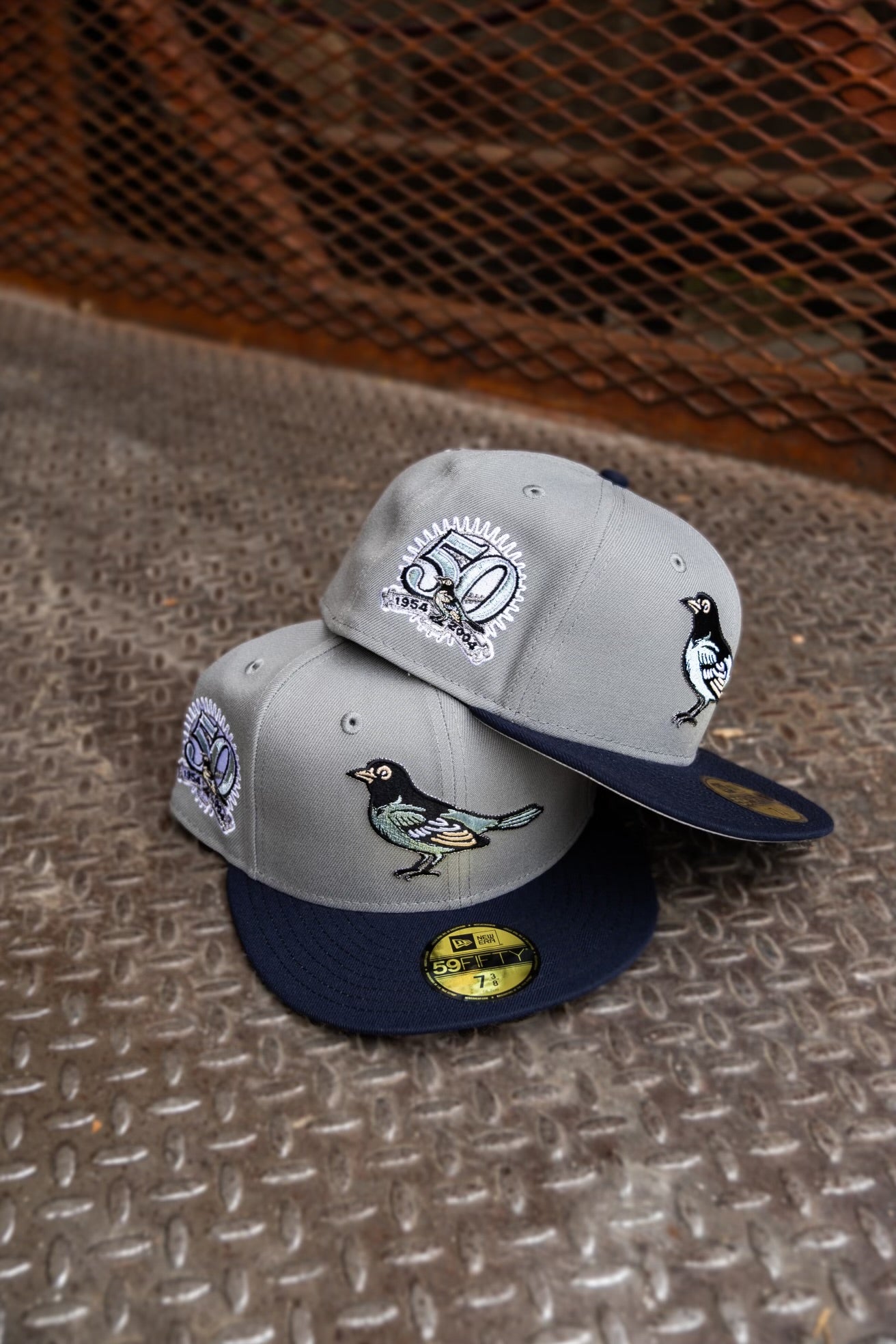 New Era Baltimore Orioles 50th Anniversary Grey UV (Cool Grey/Navy) 59Fifty Fitted