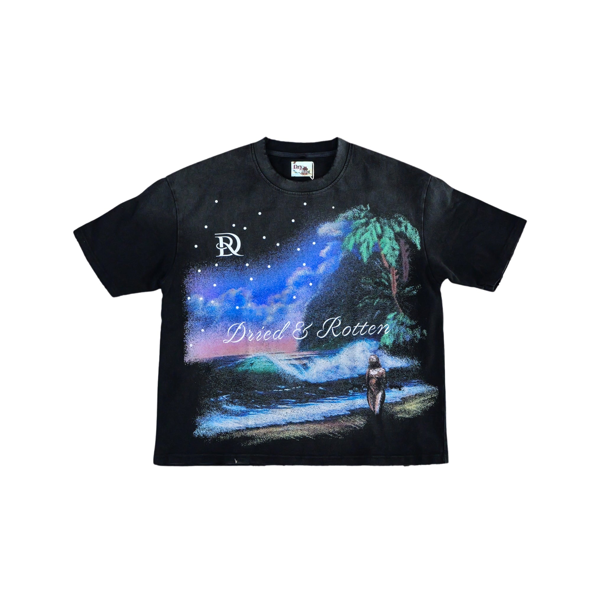 Dry Rot "OFFSHORE" OVERSIZED TEE (Black) - Dry Rot