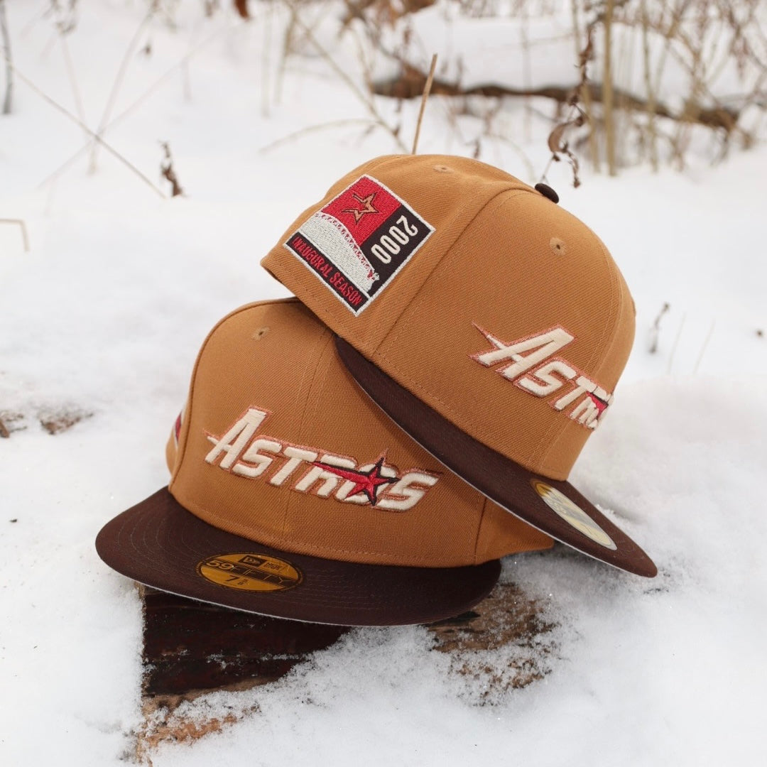 New Era Houston Astros Side Side Patch 59Fifty Fitted (Light Bronze/Burnt Wood)