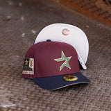 New Era Houston Astros 2000 Inaugural Season Grey UV (Maroon/Navy) 59Fifty Fitted