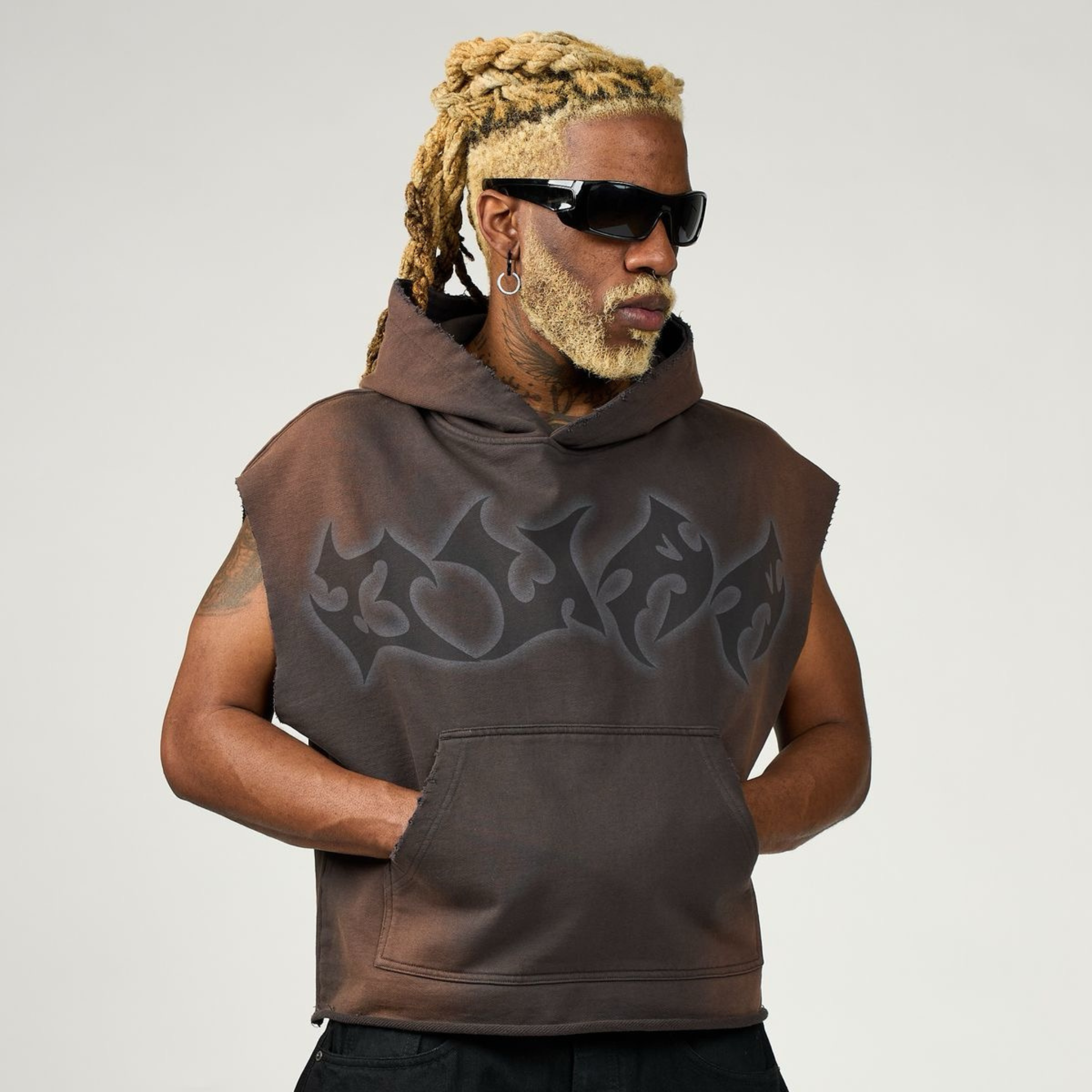 DUAA "Blade" Hoodie (Bleached Black) - DUAA