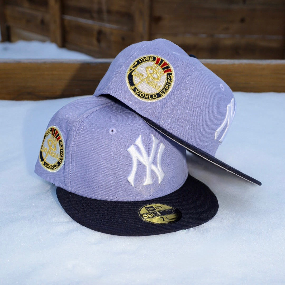 New Era New York Yankees 1962 World Series Side Patch Fitted (Lavender) - New Era
