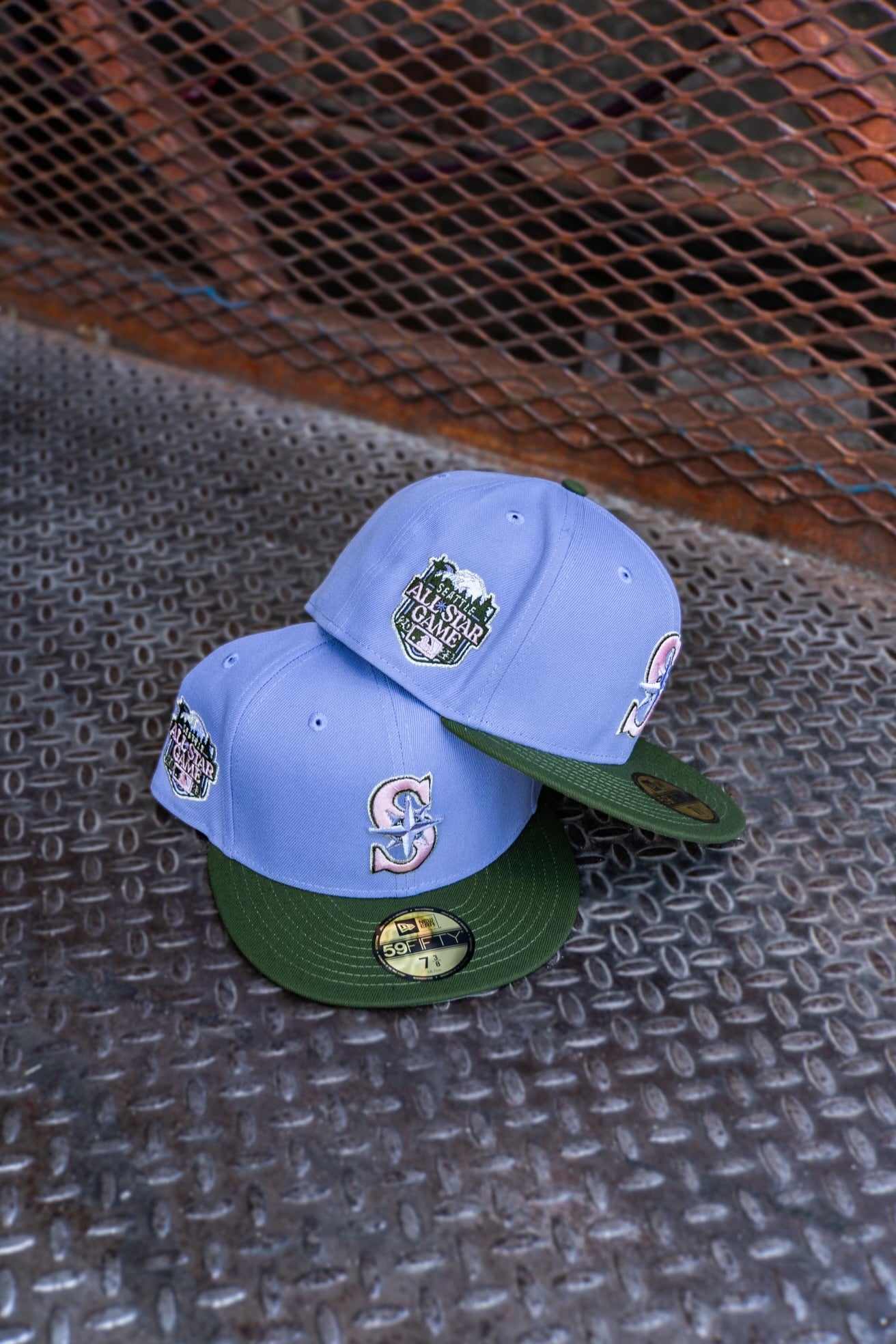 New Era Seattle Mariners 2023 All-Star Game Grey UV (Lavender/Olive) 59Fifty Fitted