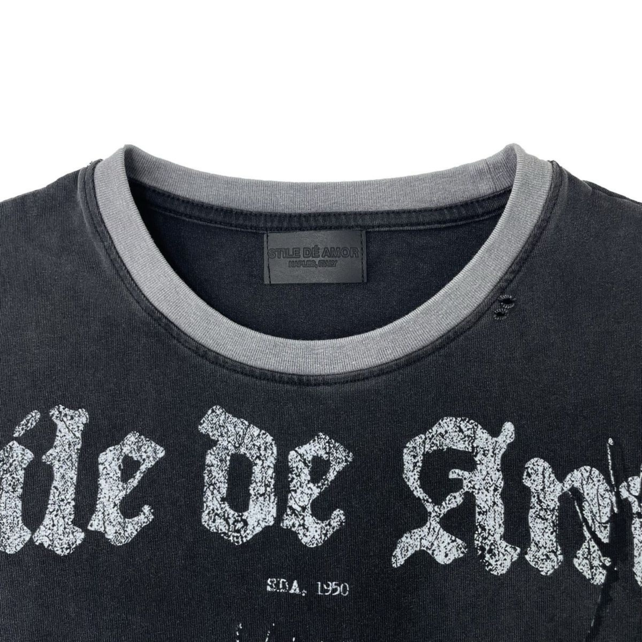 Stile De Amor "1950 AMOR" Tee (Black Wash)