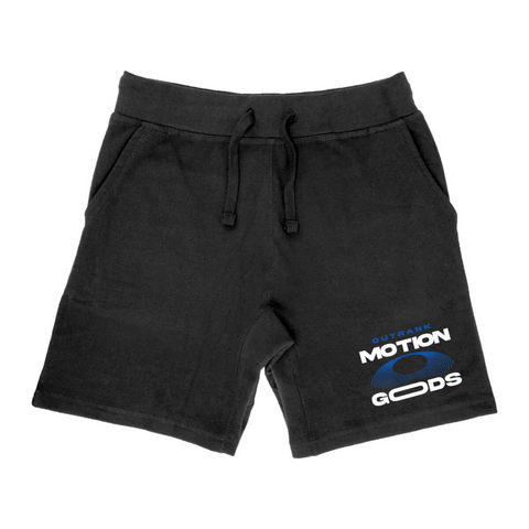 Outrank Motion Gods Embroidered Shorts (Black/Royal) - Outrank