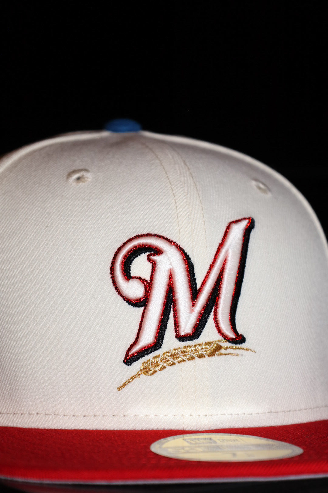 New Era Milwaukee Brewers All Star Game Side Patch Fitted (Chrome/Red) - New Era