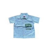 Kids Billionaire Boys Club BB Bamboo SS Woven (White/Milky Blue)